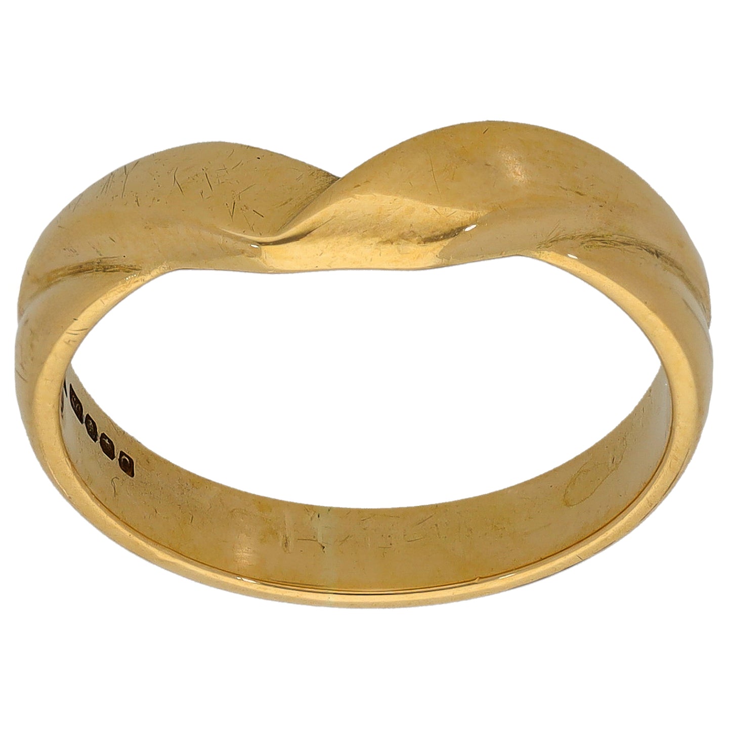 18ct Gold Wishbone Ring Size O