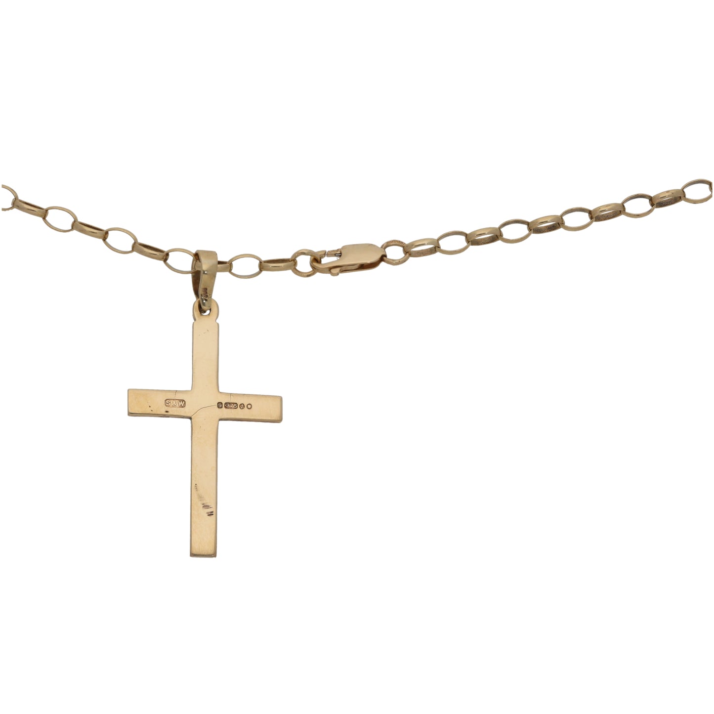 9ct Gold Cross Pendant With Chain