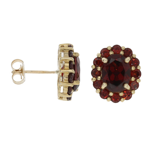 9ct Gold Garnet Dress/Cocktail Earrings