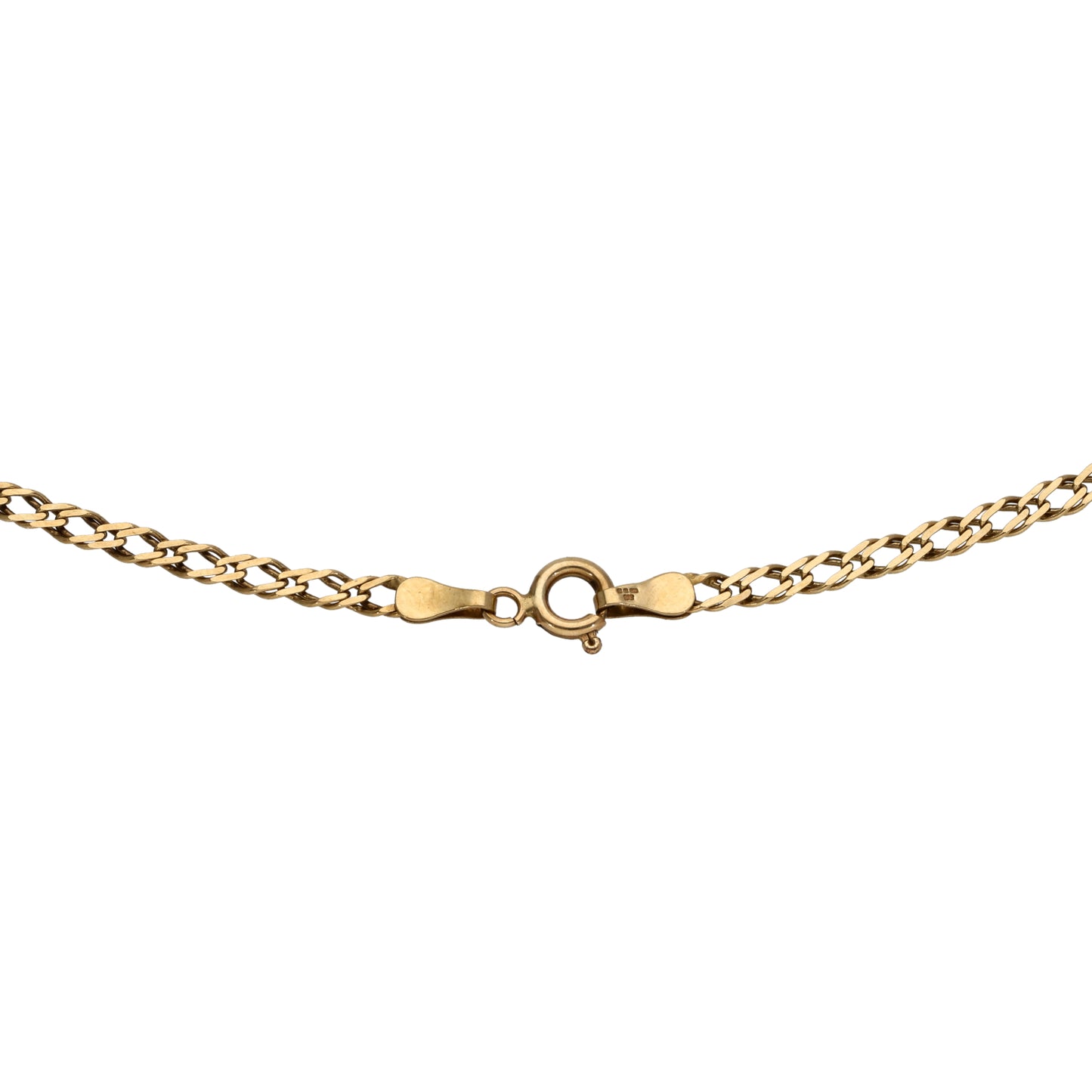 9ct Gold Double Curb Chain 18"