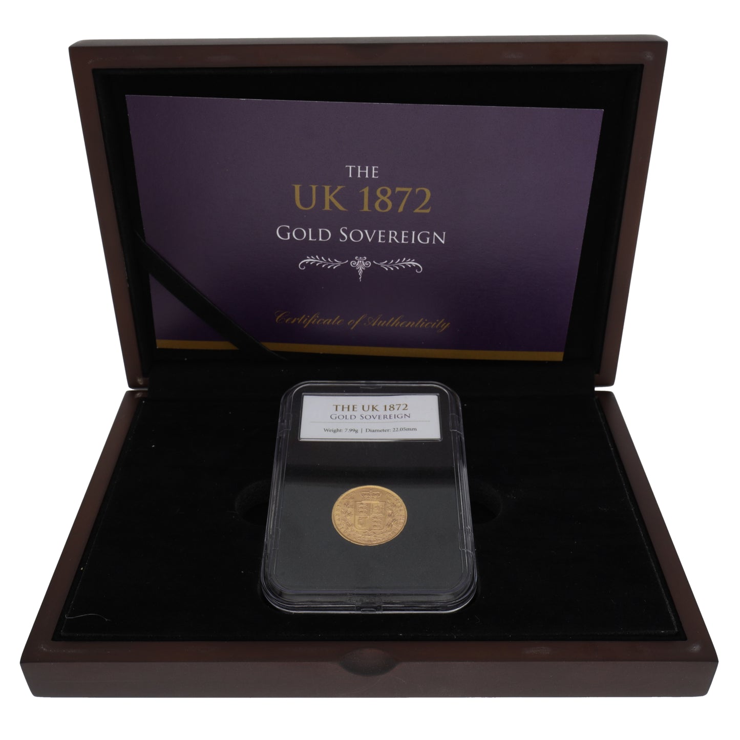 22ct Gold Queen Victoria Full Sovereign Coin 1872