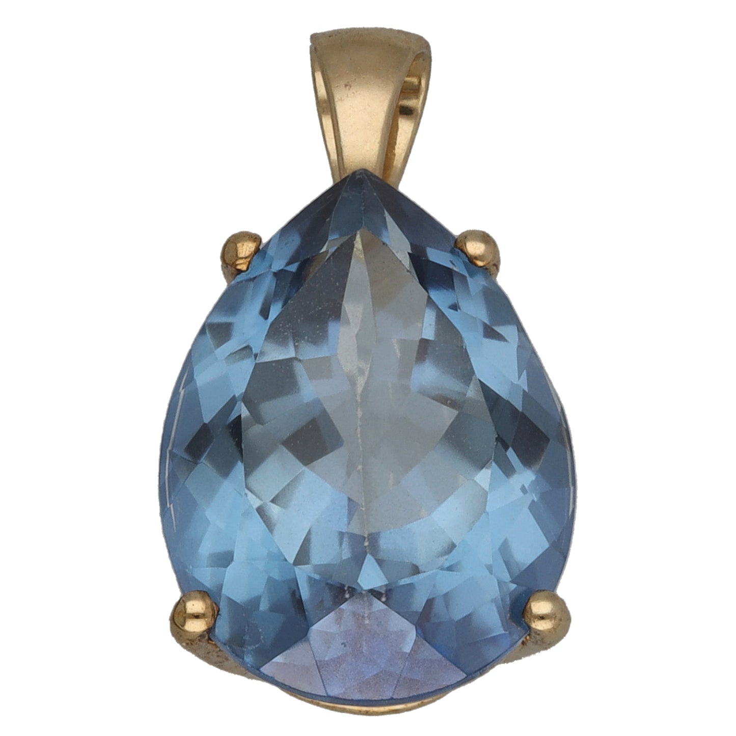 9ct Gold Topaz Single Stone Pendant