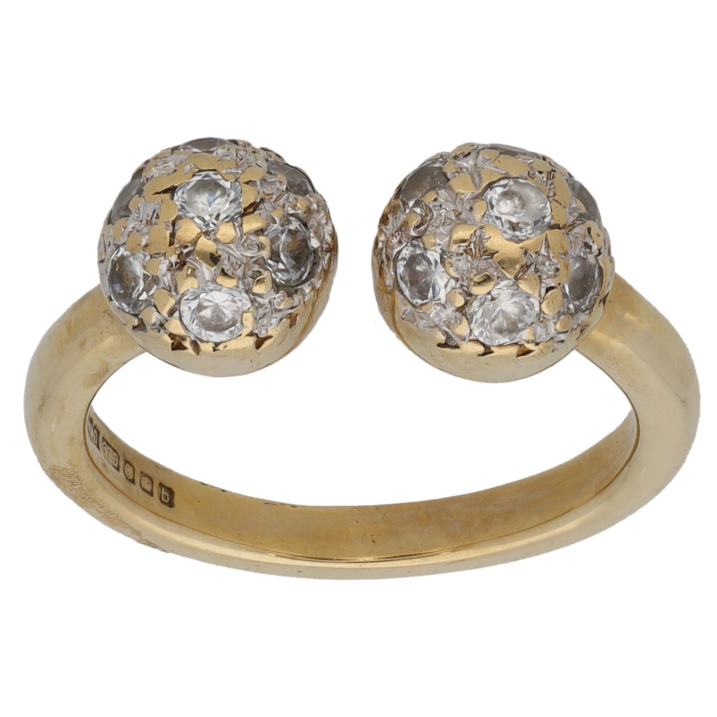 9ct Gold Cubic Zirconia Alternative Ring Size M