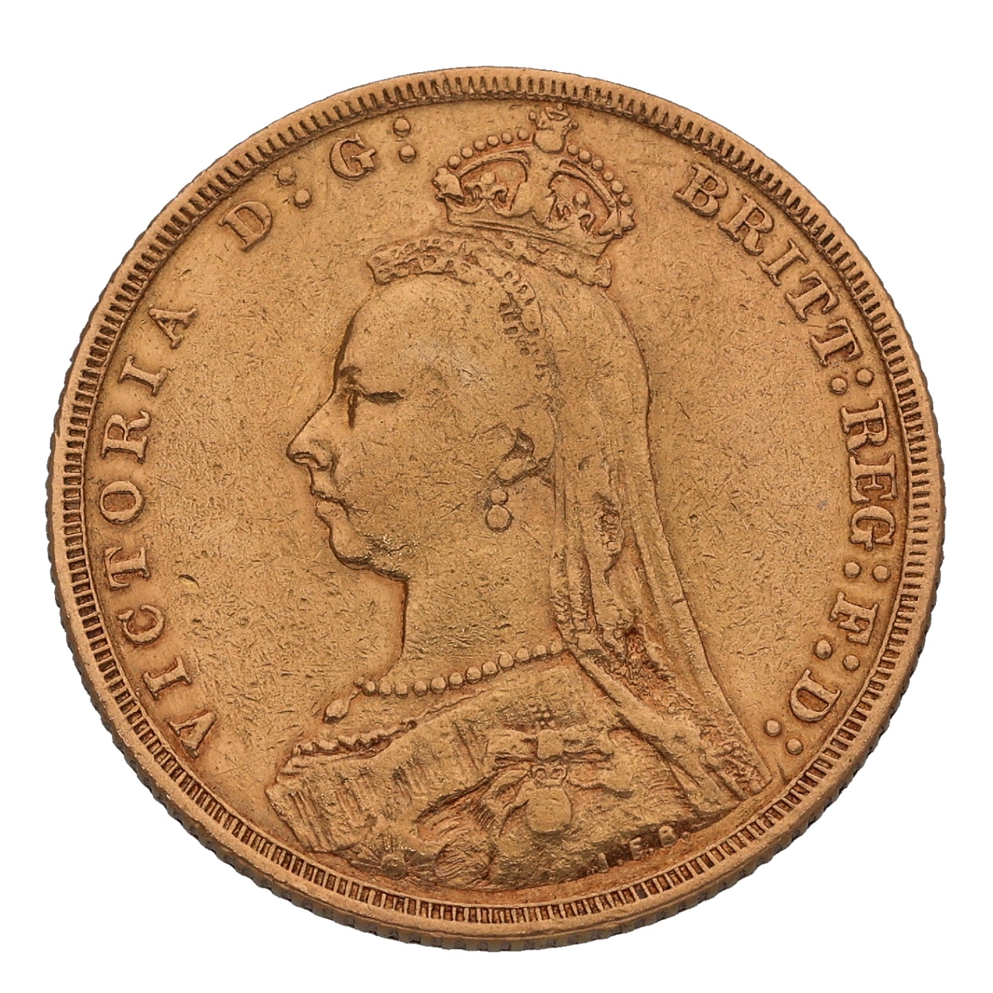 22ct Gold Queen Victoria Full Sovereign Coin 1890