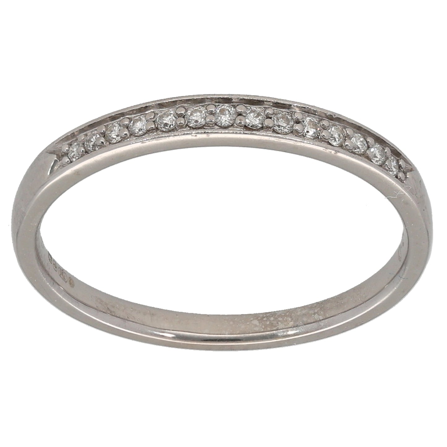 18ct White Gold 0.07ct Diamond Eternity Ring Size M