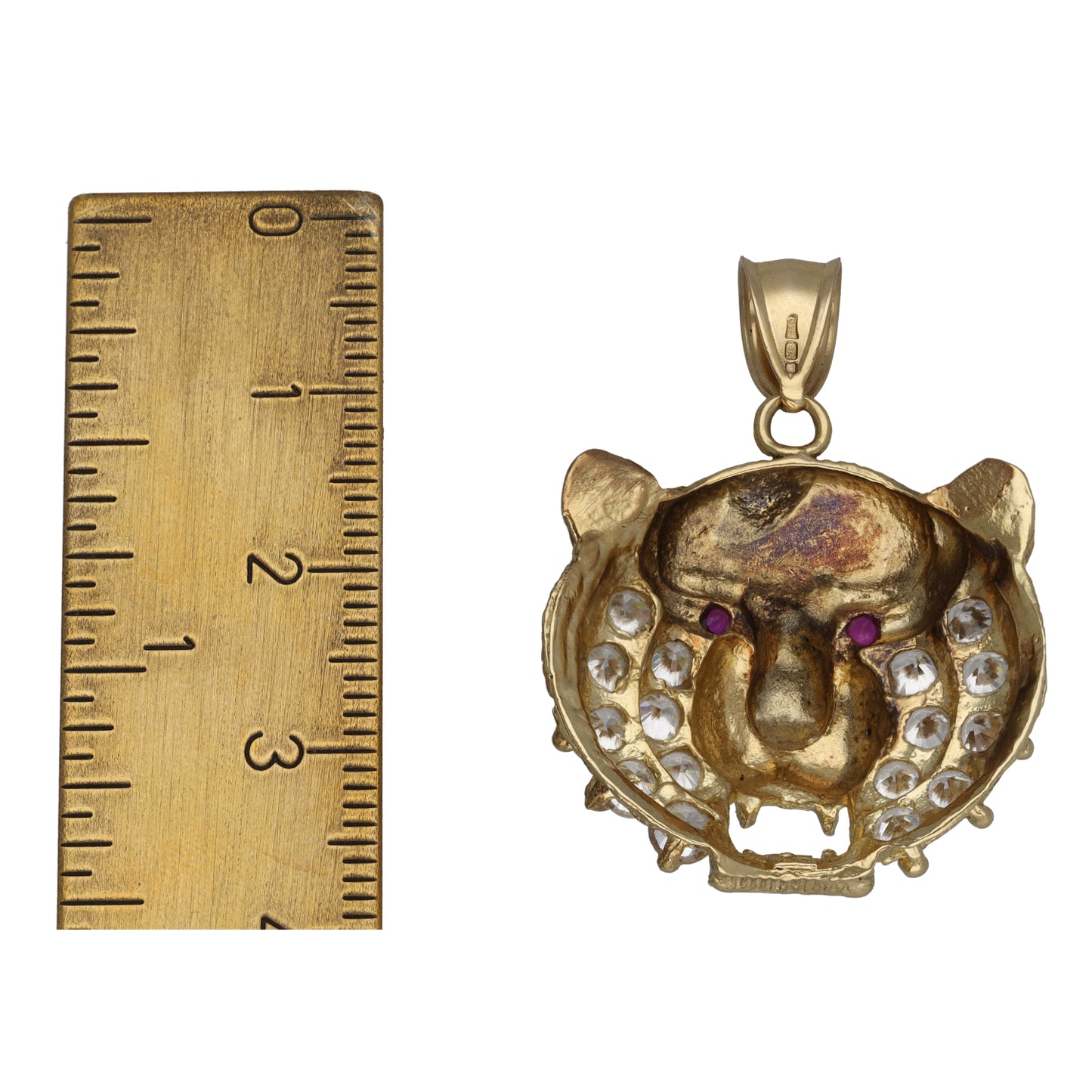 9ct Gold Imitation Tiger Head Pendant