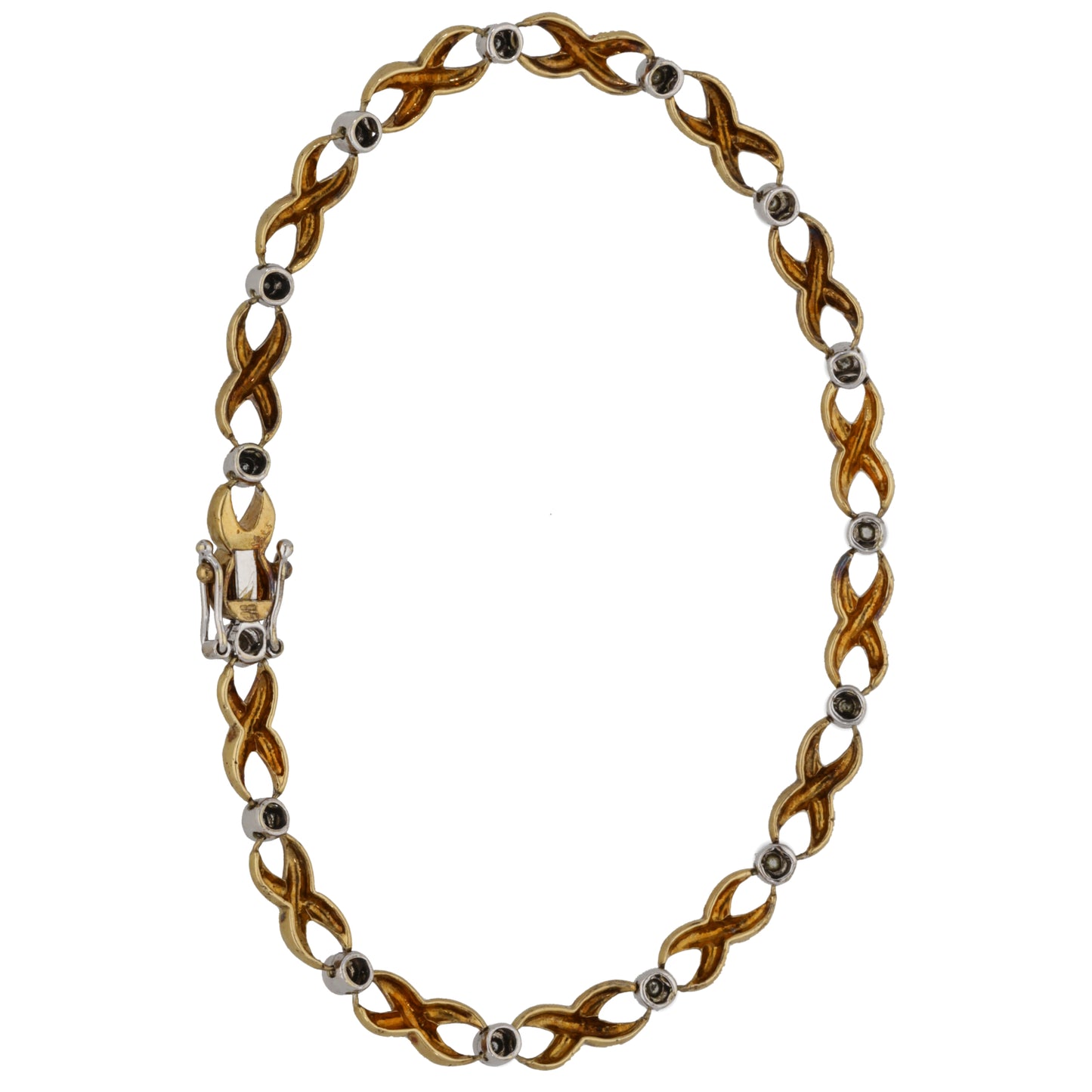 9ct Gold 0.15ct Diamond Hugs & Kisses Bracelet