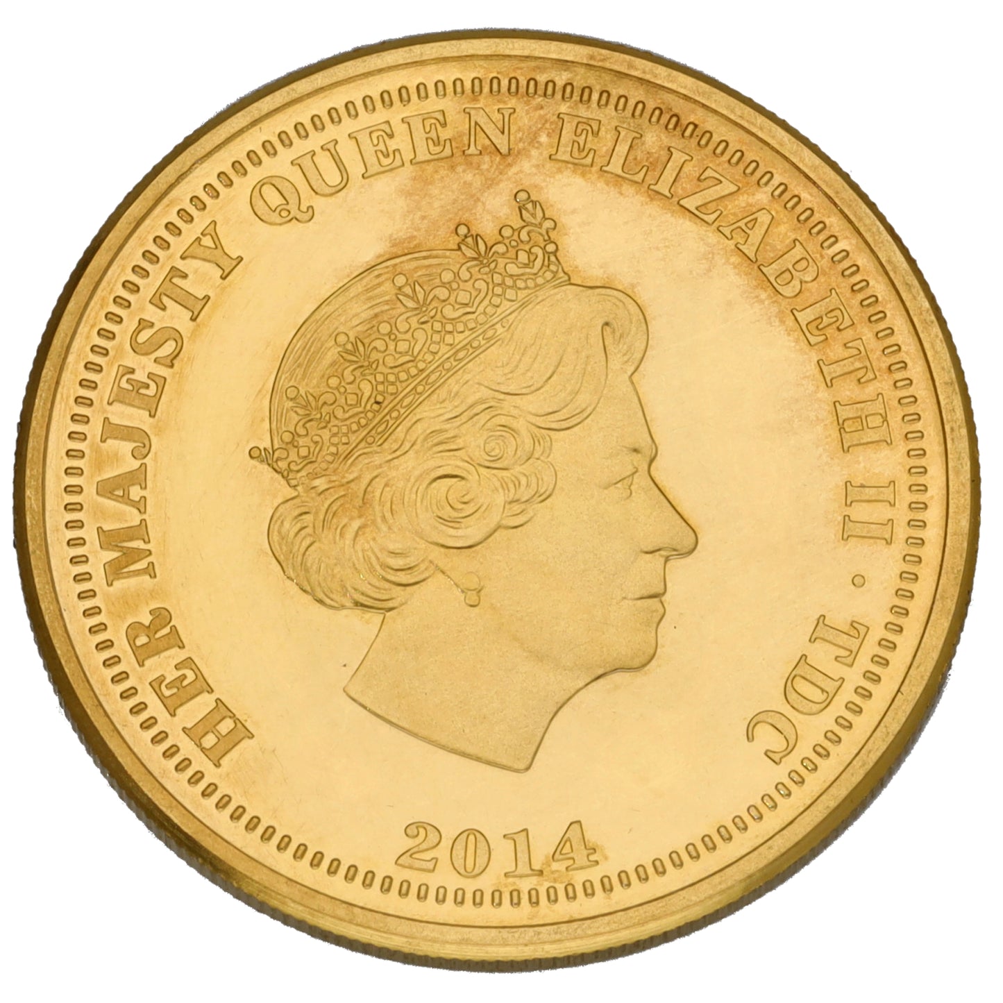 22ct Gold Queen Elizabeth II One Pound Coin 2014