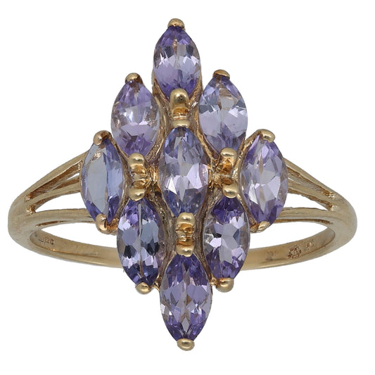 9ct Gold Tanzanite Dress/Cocktail Ring Size R