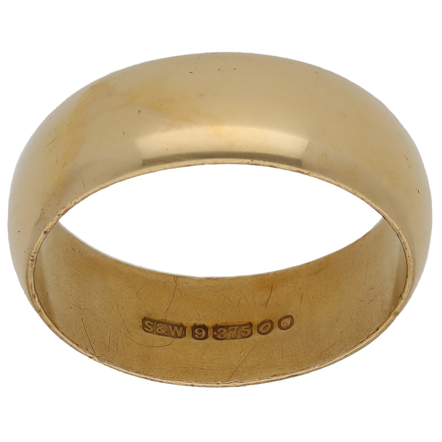 9ct Gold Plain Wedding Ring Size T