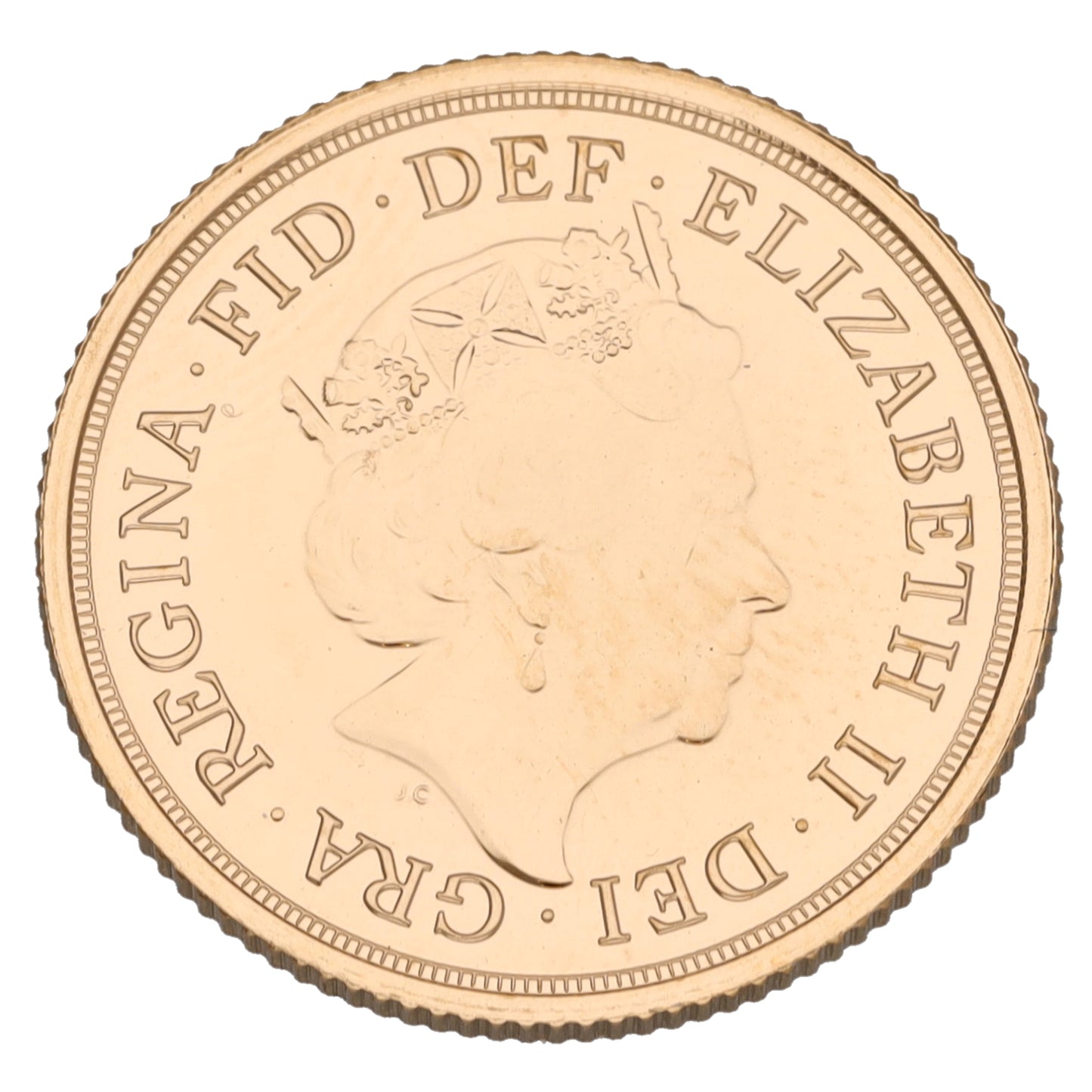 22ct Gold Queen Elizabeth II Full Sovereign Coin 2021