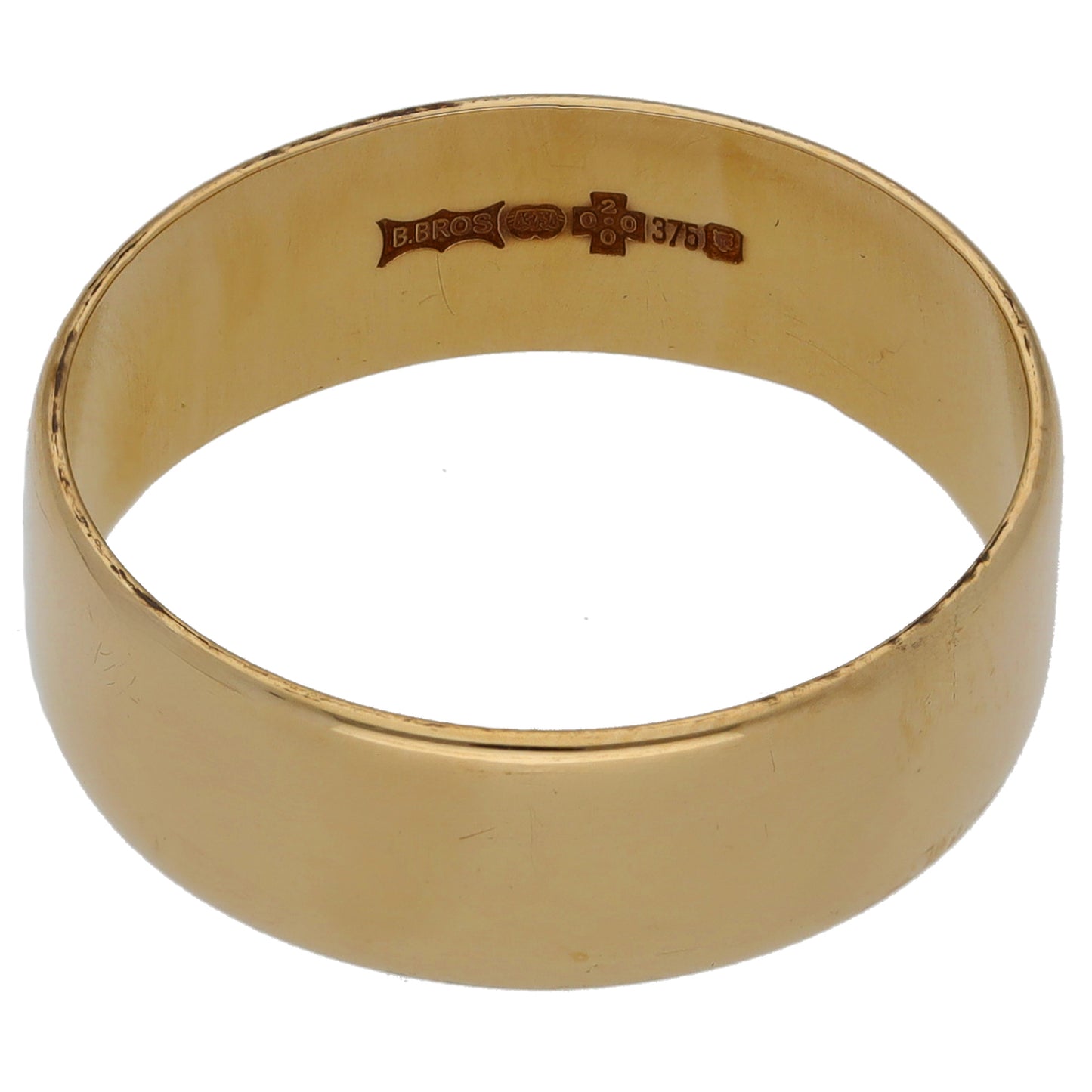 9ct Gold Plain Wedding Ring Size T