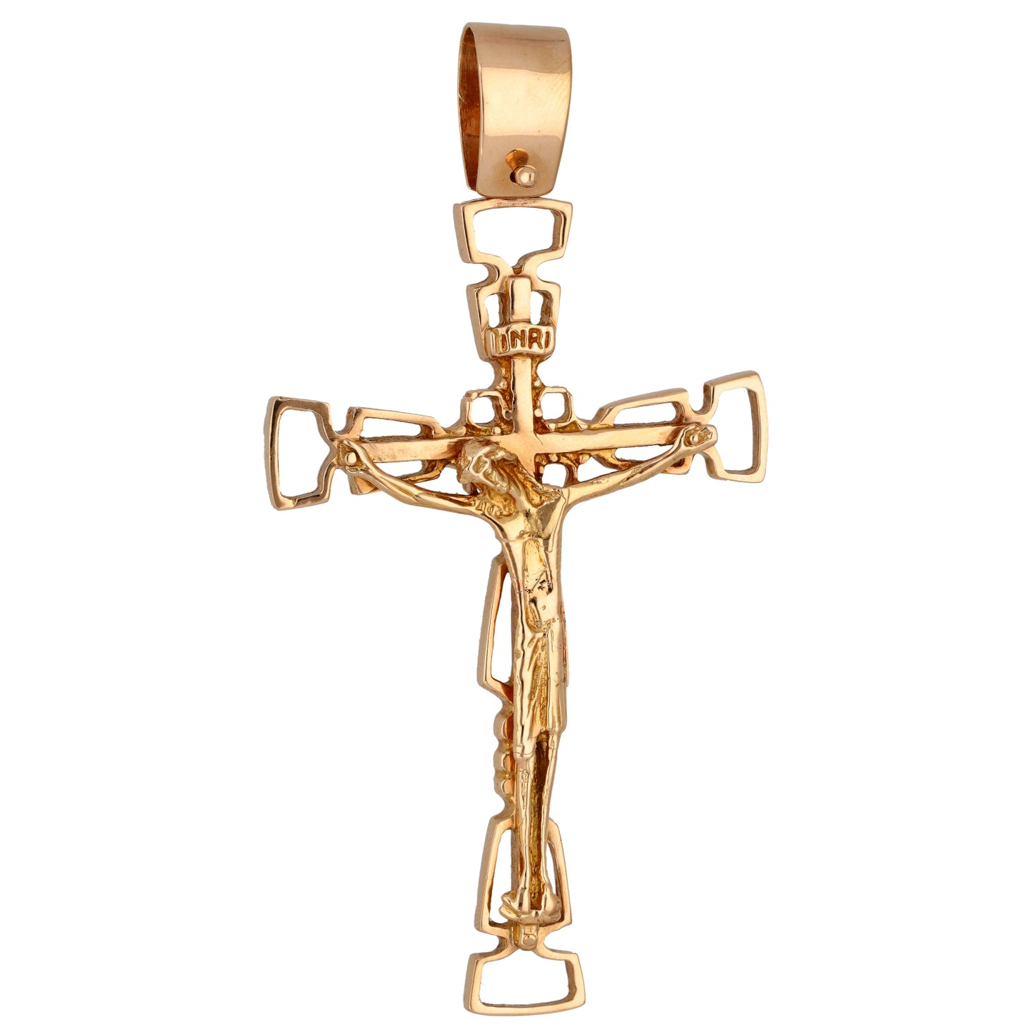 18ct Rose Gold Crucifix Pendant