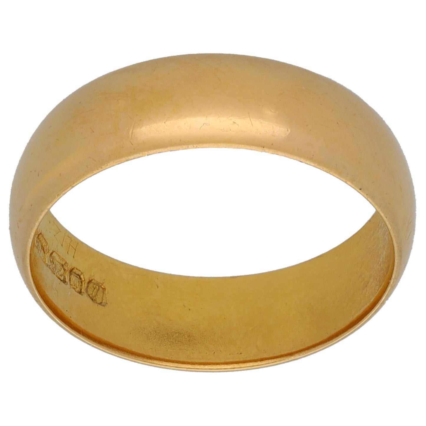22ct Gold Plain Wedding Ring Size M