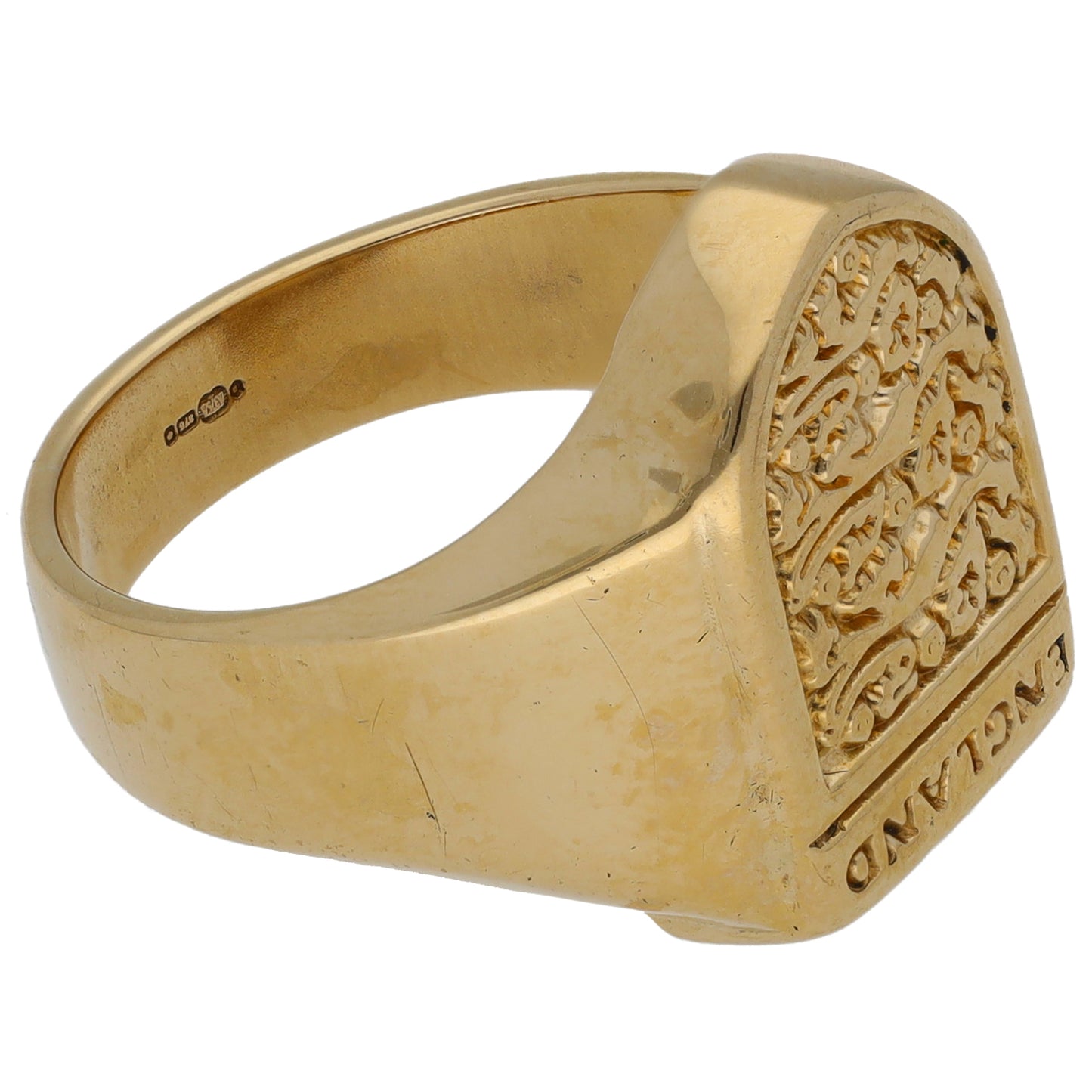 9ct Gold England Signet Ring Size M