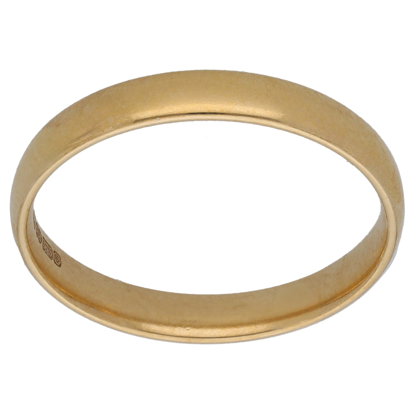 9ct Gold Plain Wedding Ring Size P