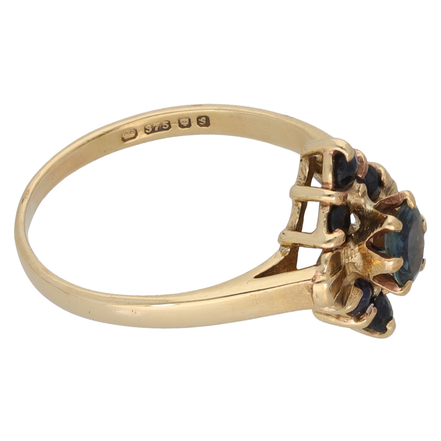 9ct Gold Sapphire Dress/Cocktail Ring Size K