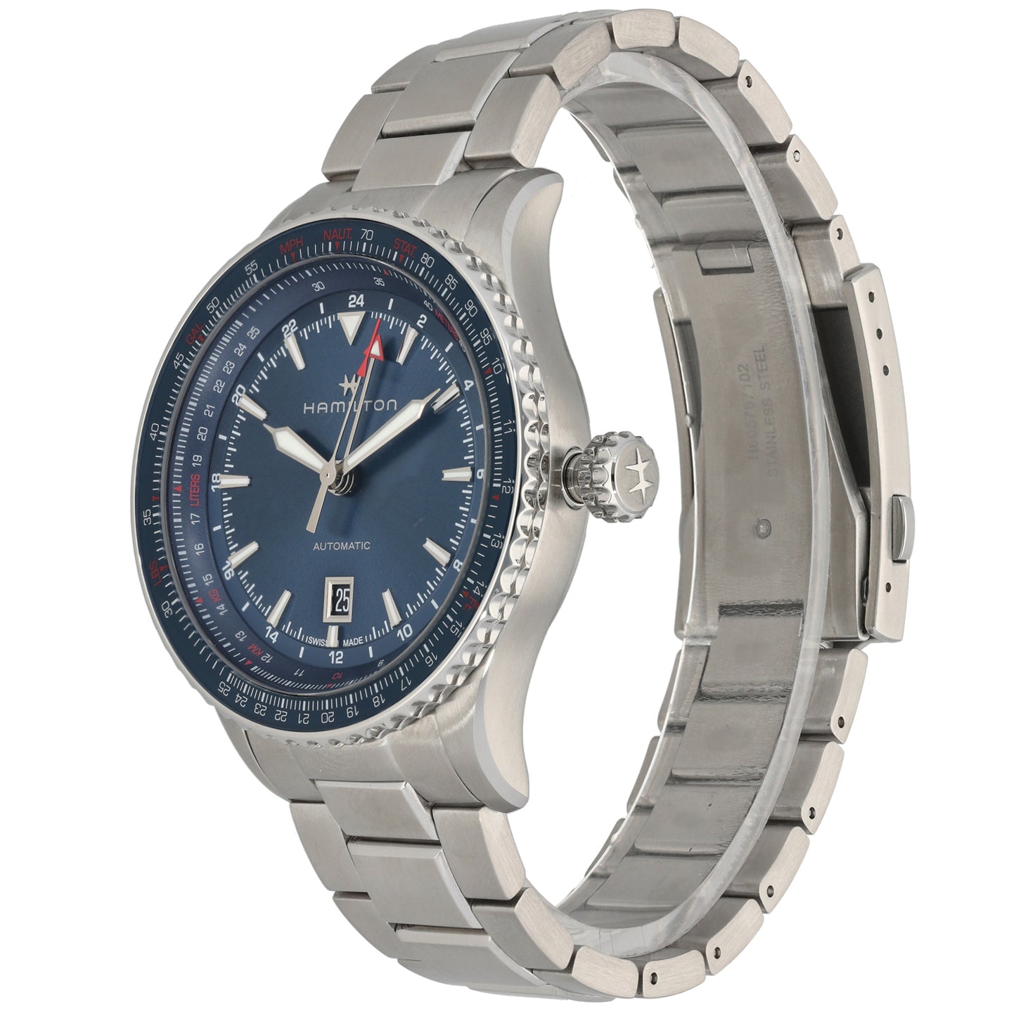 Hamilton Khaki Aviation Converter GMT H767150 45mm Stainless Steel Watch