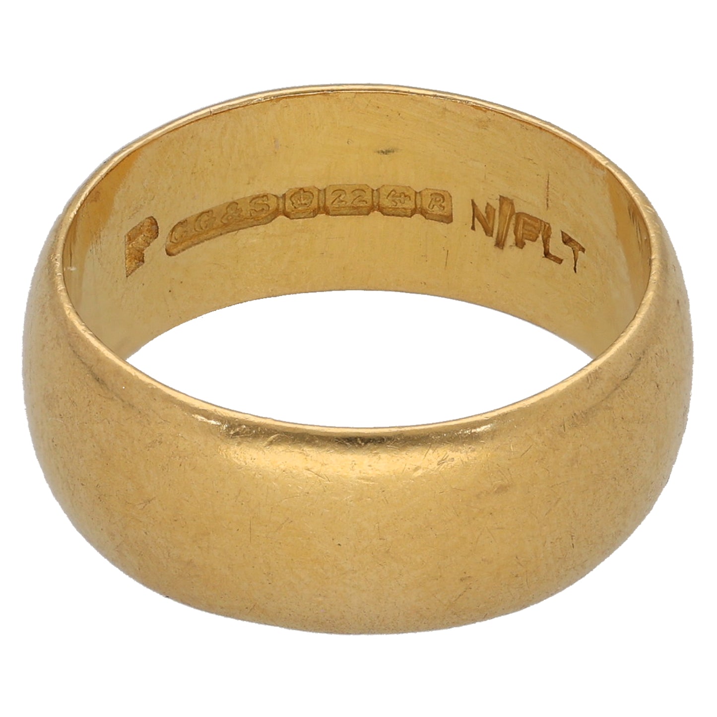 22ct Gold Plain Wedding Ring Size Q