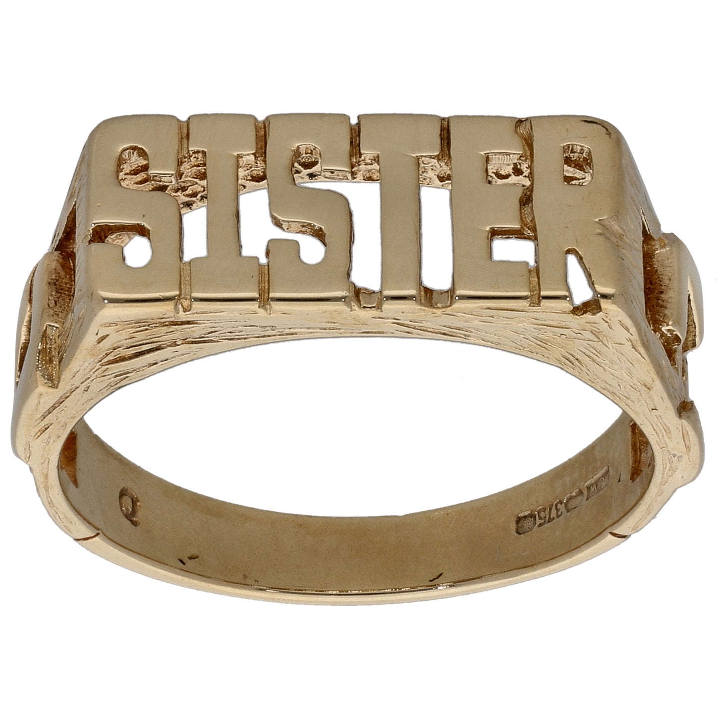 9ct Gold Sister Ring Size Q