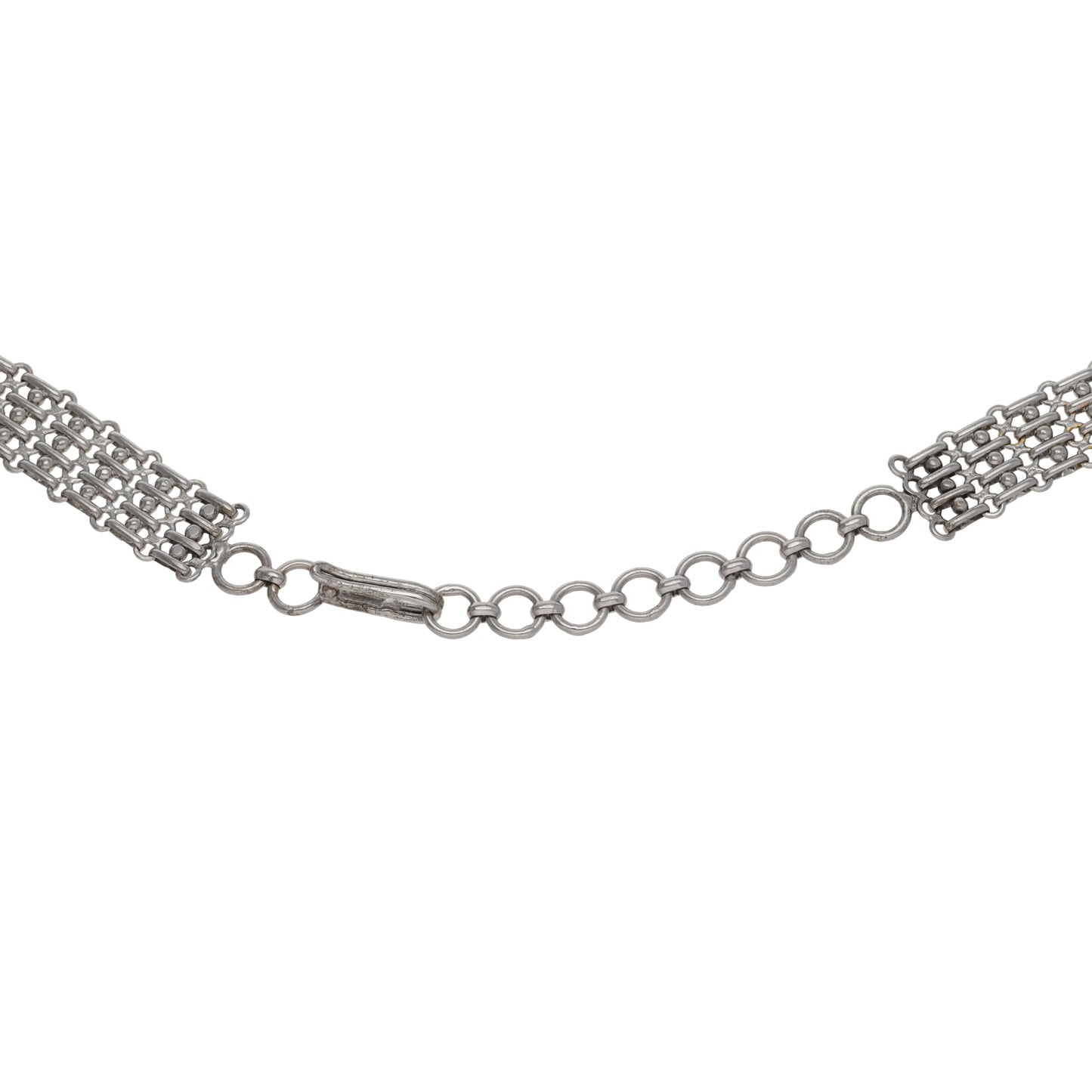 14ct Bicolour Gold 2.16ct Diamond Fancy Necklace 16"
