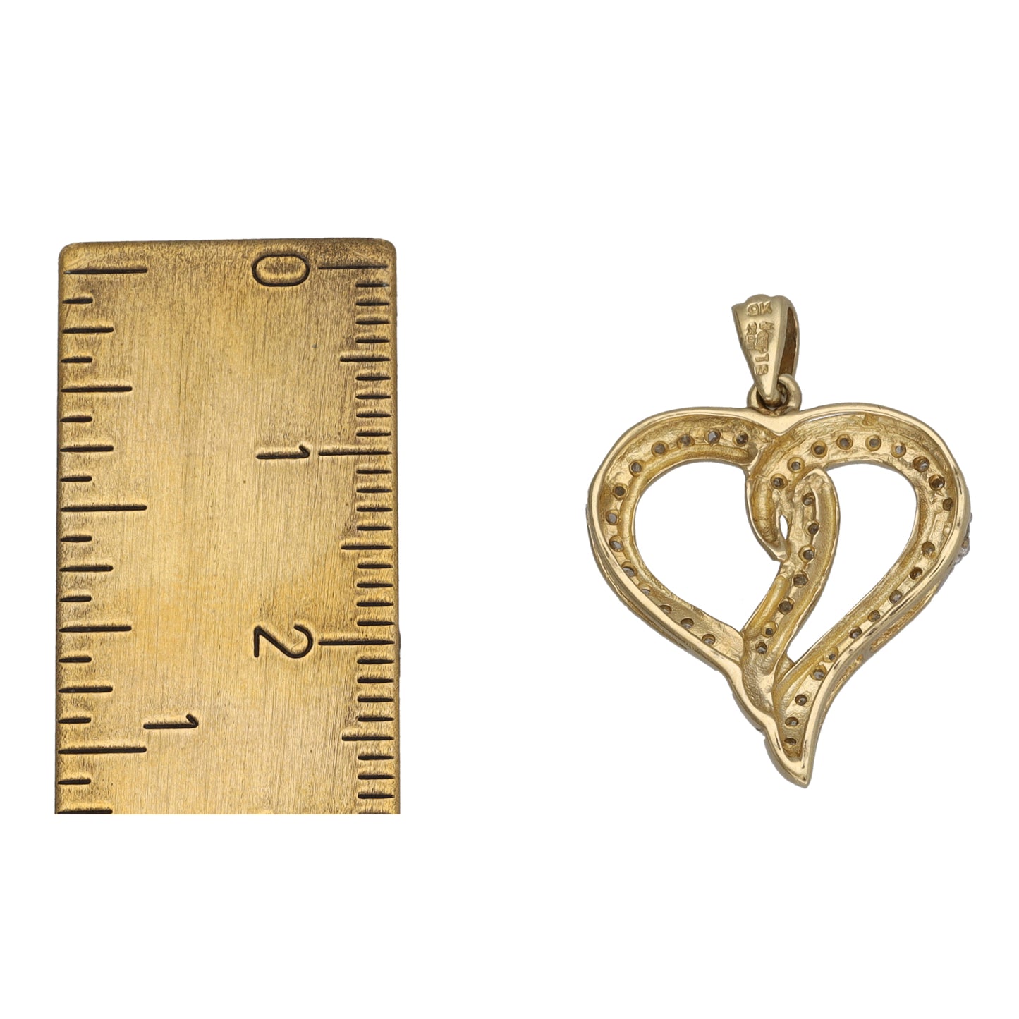 9ct Gold 0.15ct Diamond Heart Pendant
