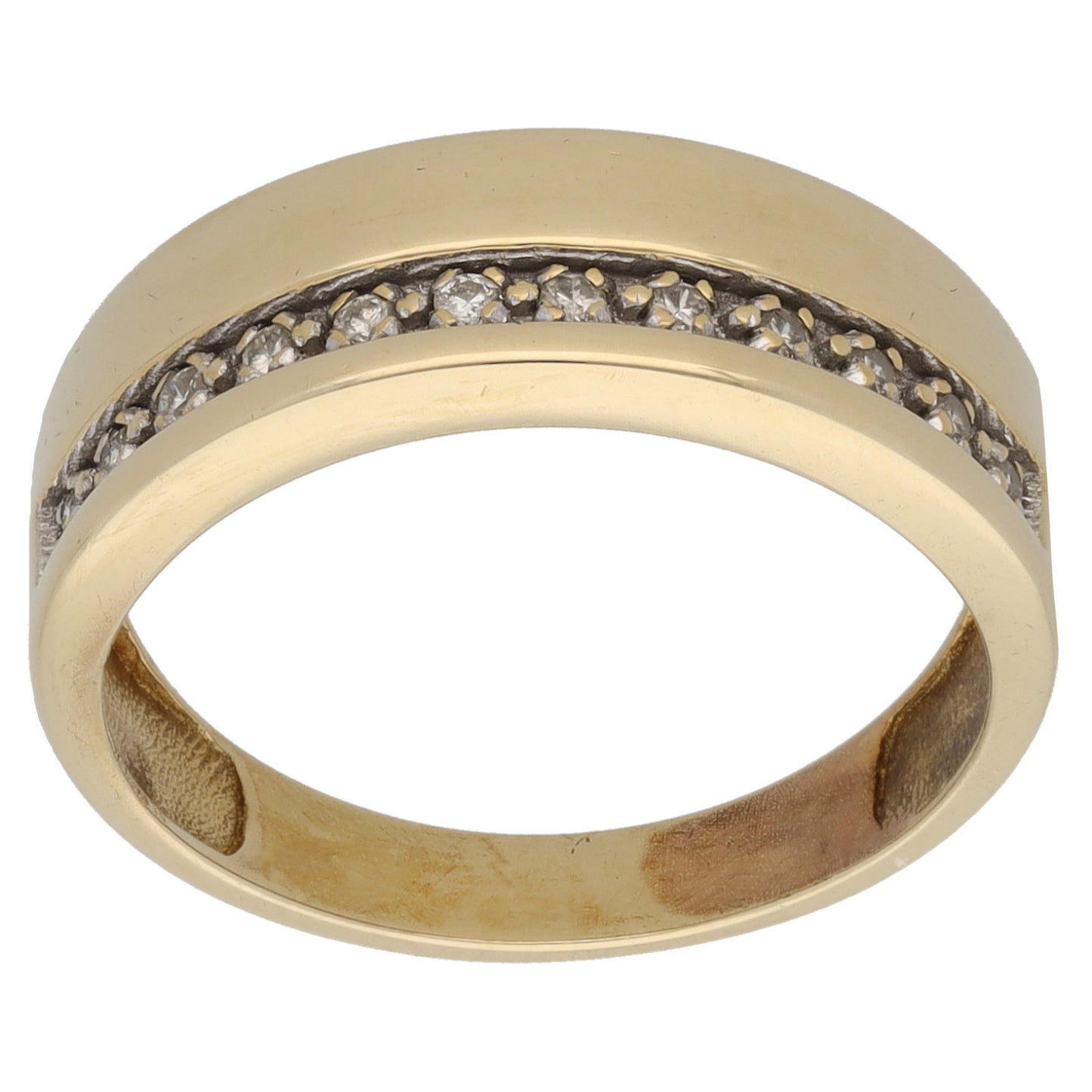 9ct Gold 0.06ct Diamond Half Eternity Ring Size N