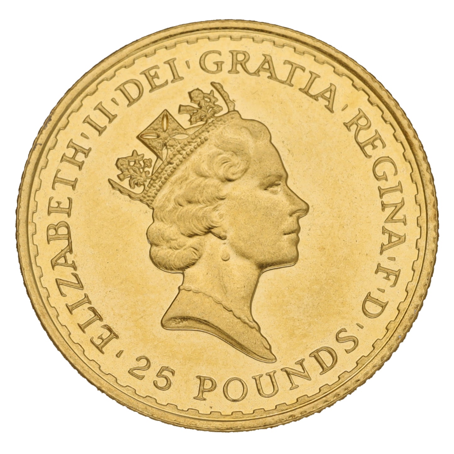 22ct Gold Queen Elizabeth II 1/4 OZ Britannia Coin 1992