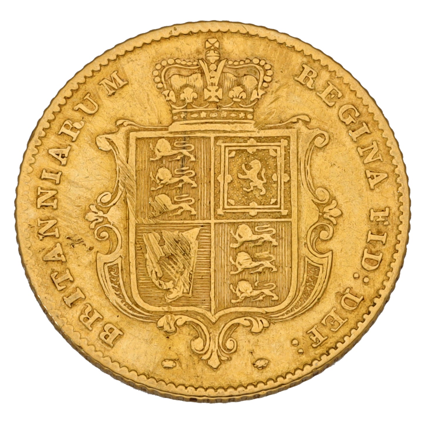 22ct Gold Queen Victoria Half Sovereign Coin 1848