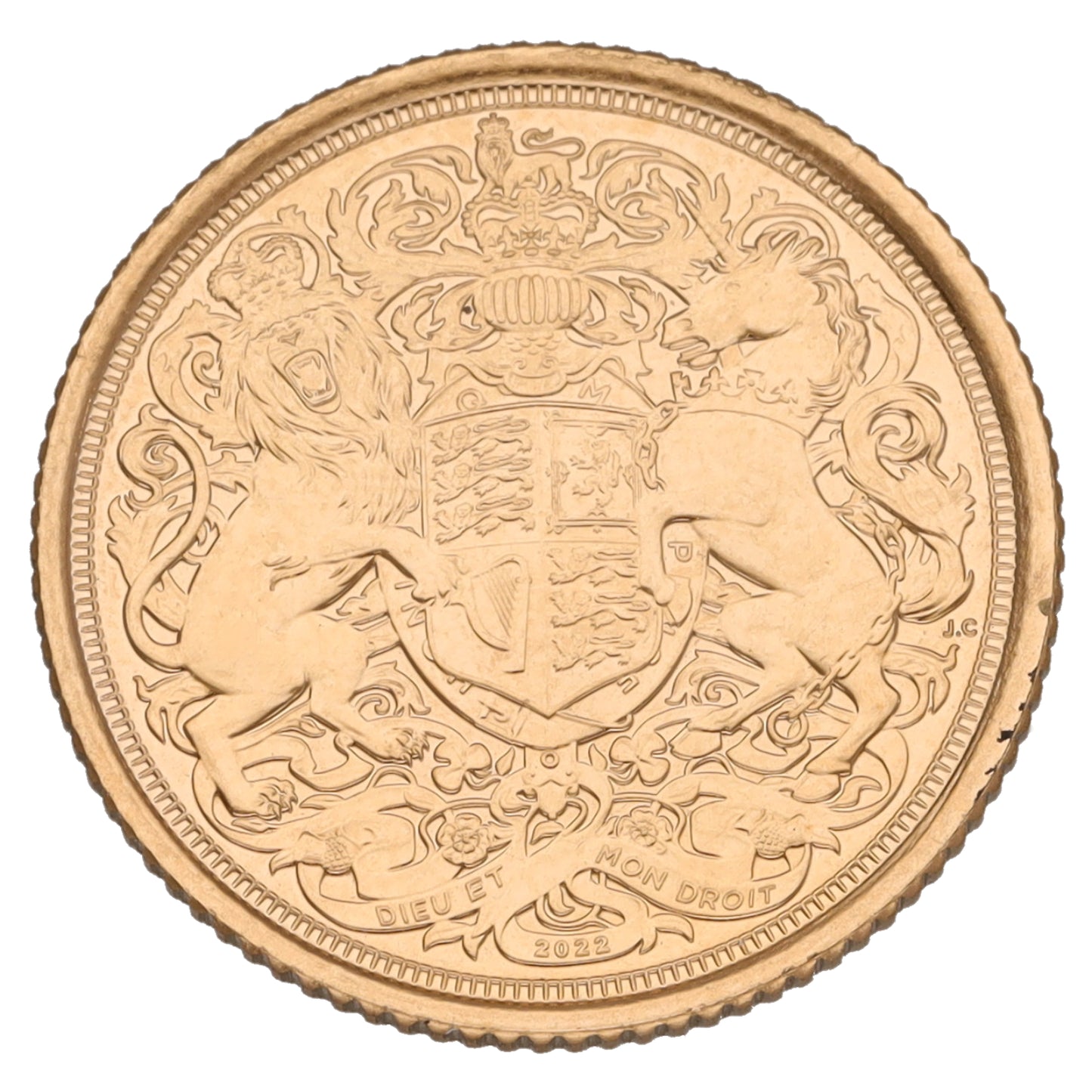 22ct Gold King Charles III Half Sovereign Coin 2022