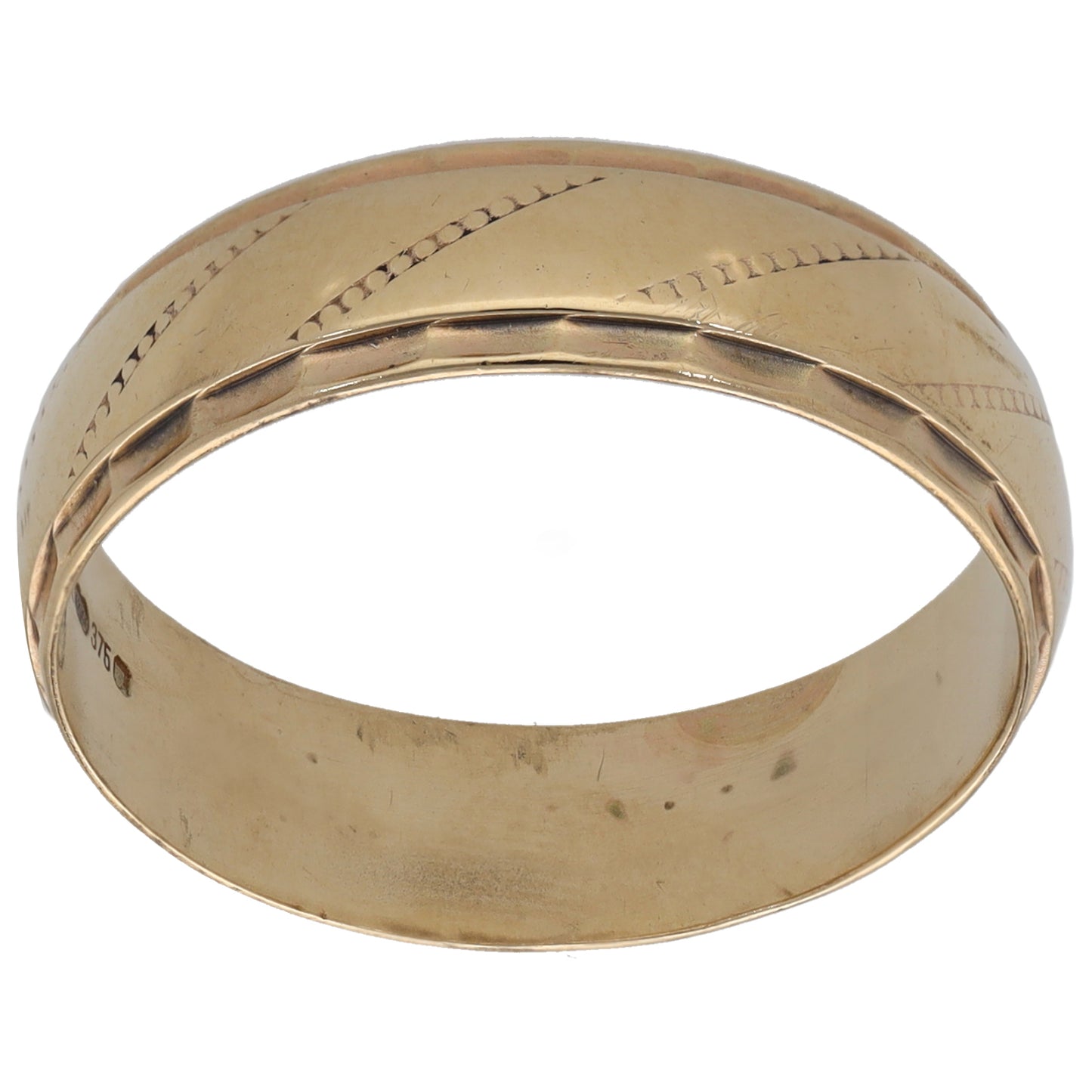 9ct Gold Plain Wedding Ring Size S