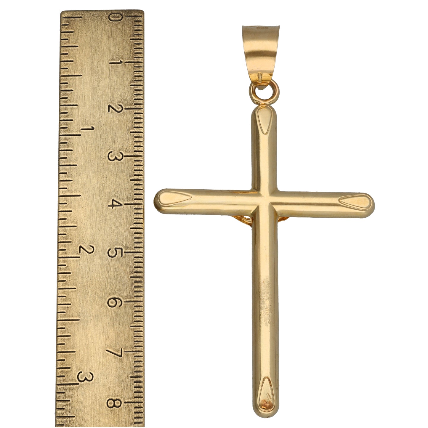 14ct Bi-Colour Gold Crucifix Pendant