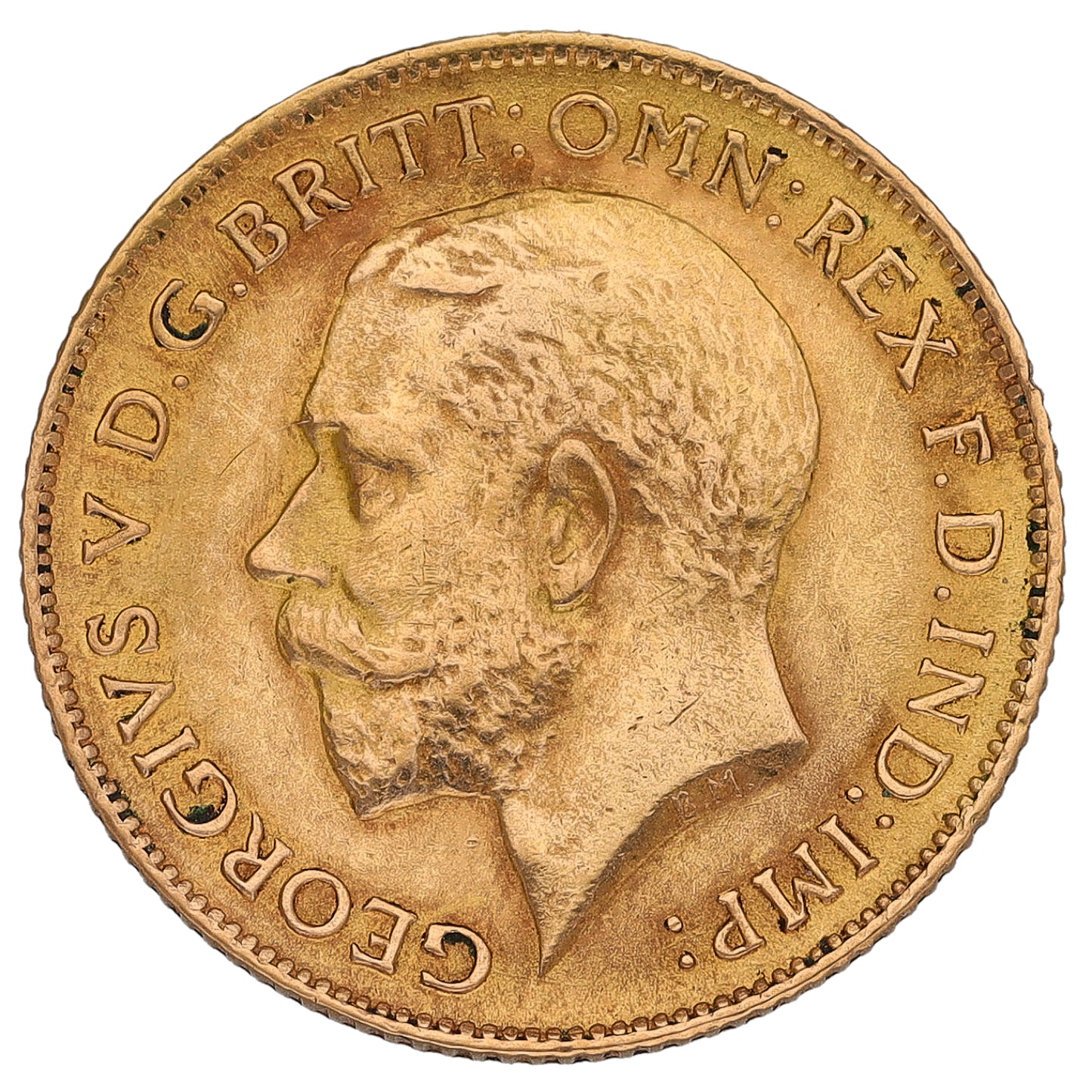 22ct Gold King George V Half Sovereign Coin 1914