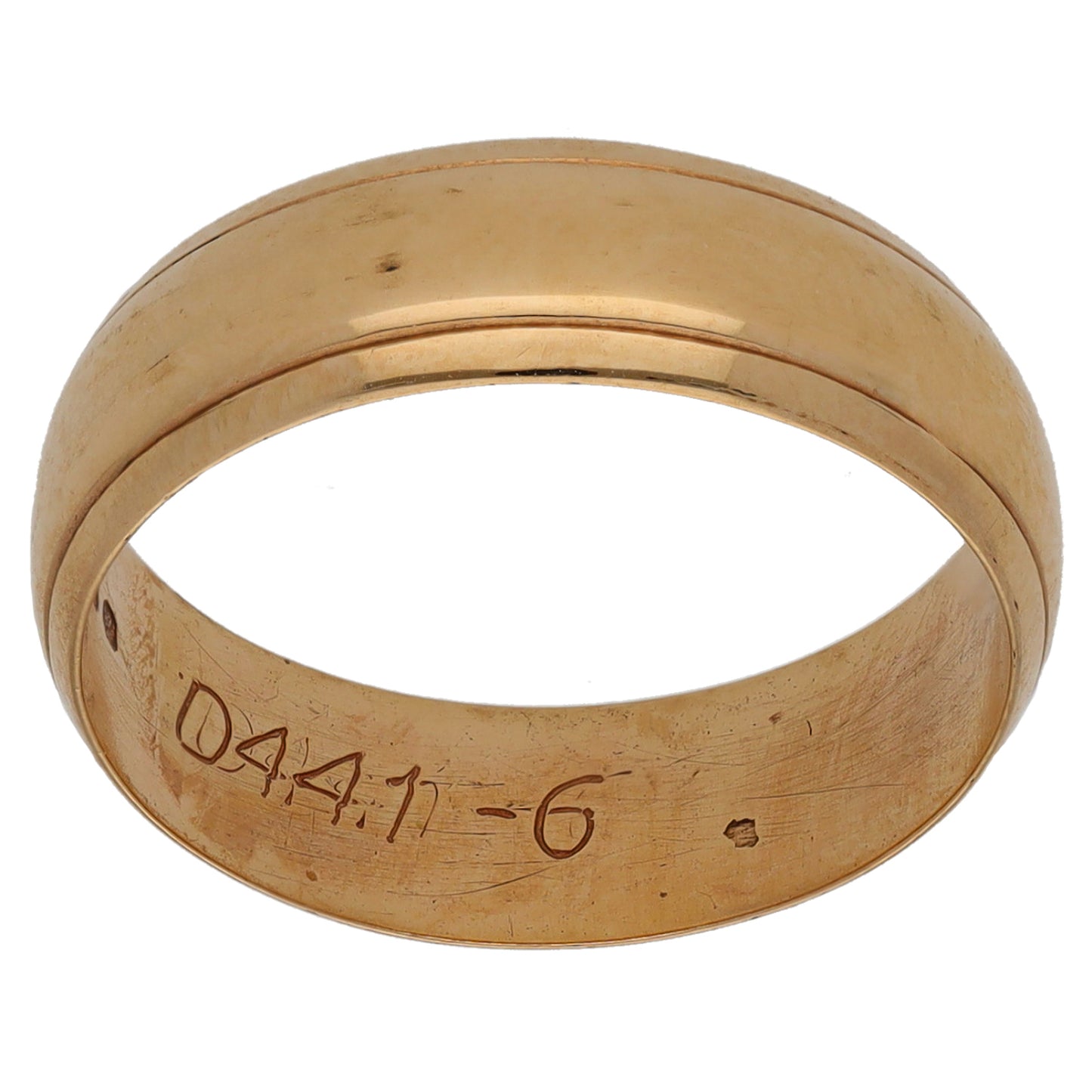 9ct Gold Patterned Wedding Ring Size M