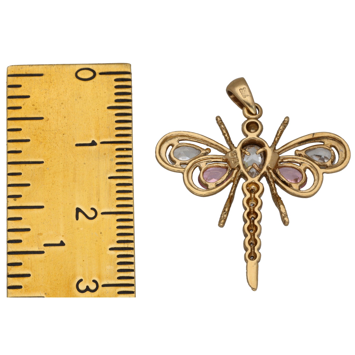 9ct Gold Cubic Zirconia Dragon Pendant