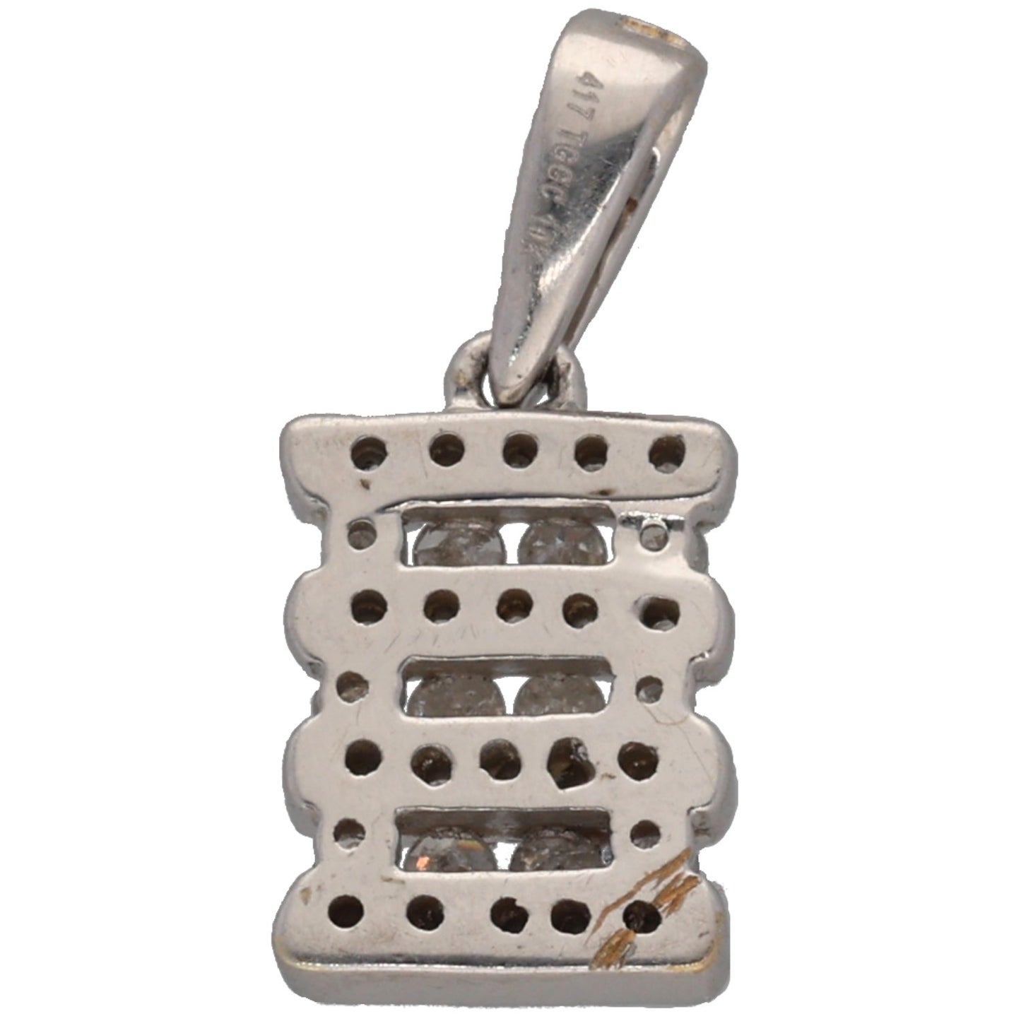 9ct White Gold 0.16ct Diamond Dress/Cocktail Pendant