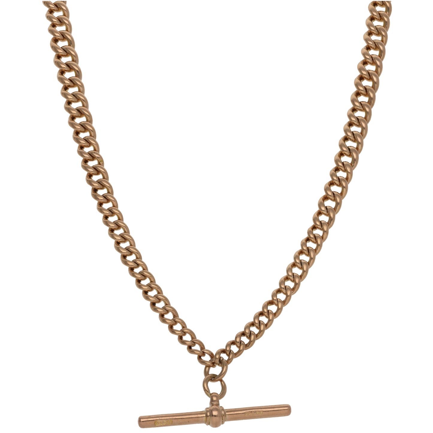 9ct Rose Gold Curb Chain 18"