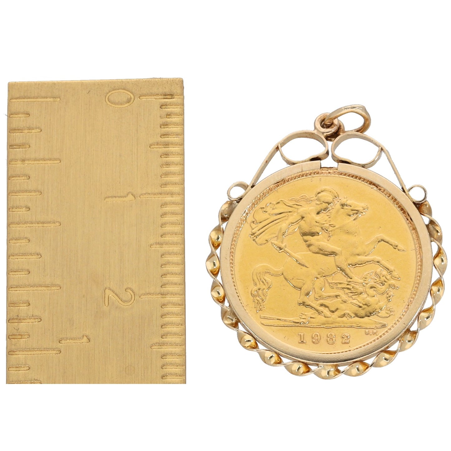 9ct Gold Half Sovereign Coin Pendant