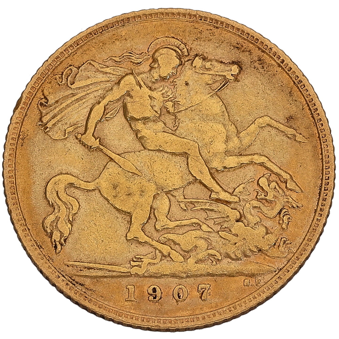 22ct Gold King Edward VII Half Sovereign Coin 1907