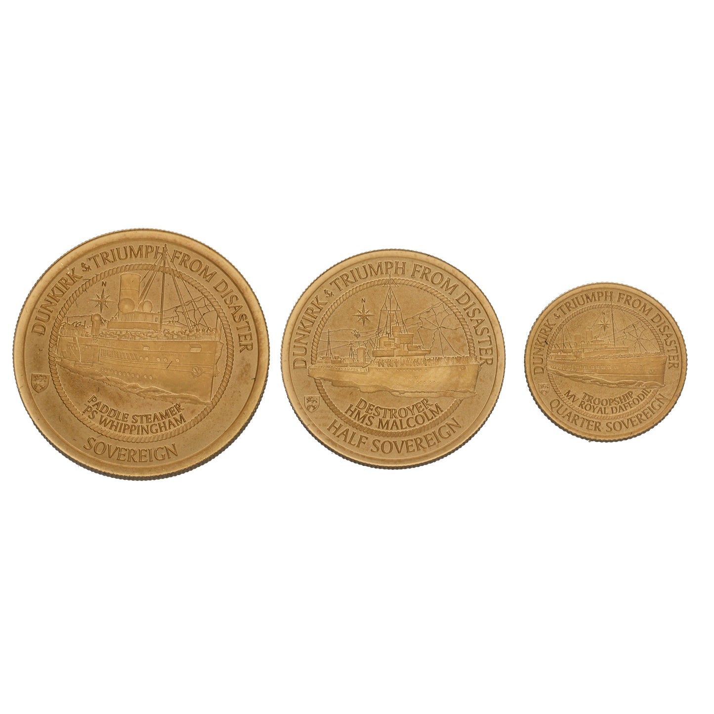 22ct Gold Dunkirk 80th Anniversary Sovereign Coin Set 2020