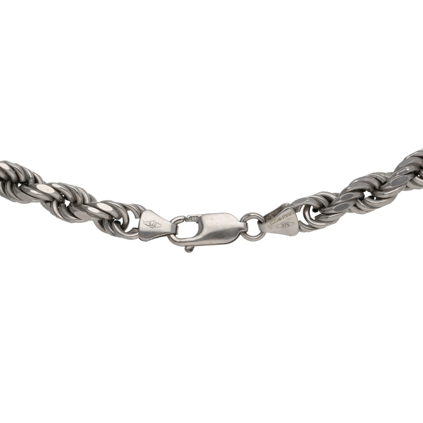 9ct White Gold Rope Chain 26"