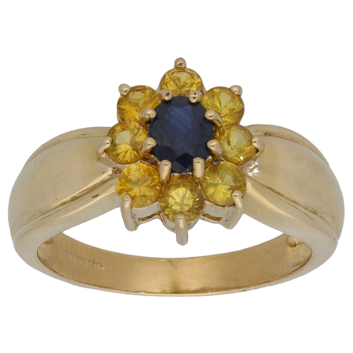 9ct Gold Sapphire Dress/Cocktail Ring Size N