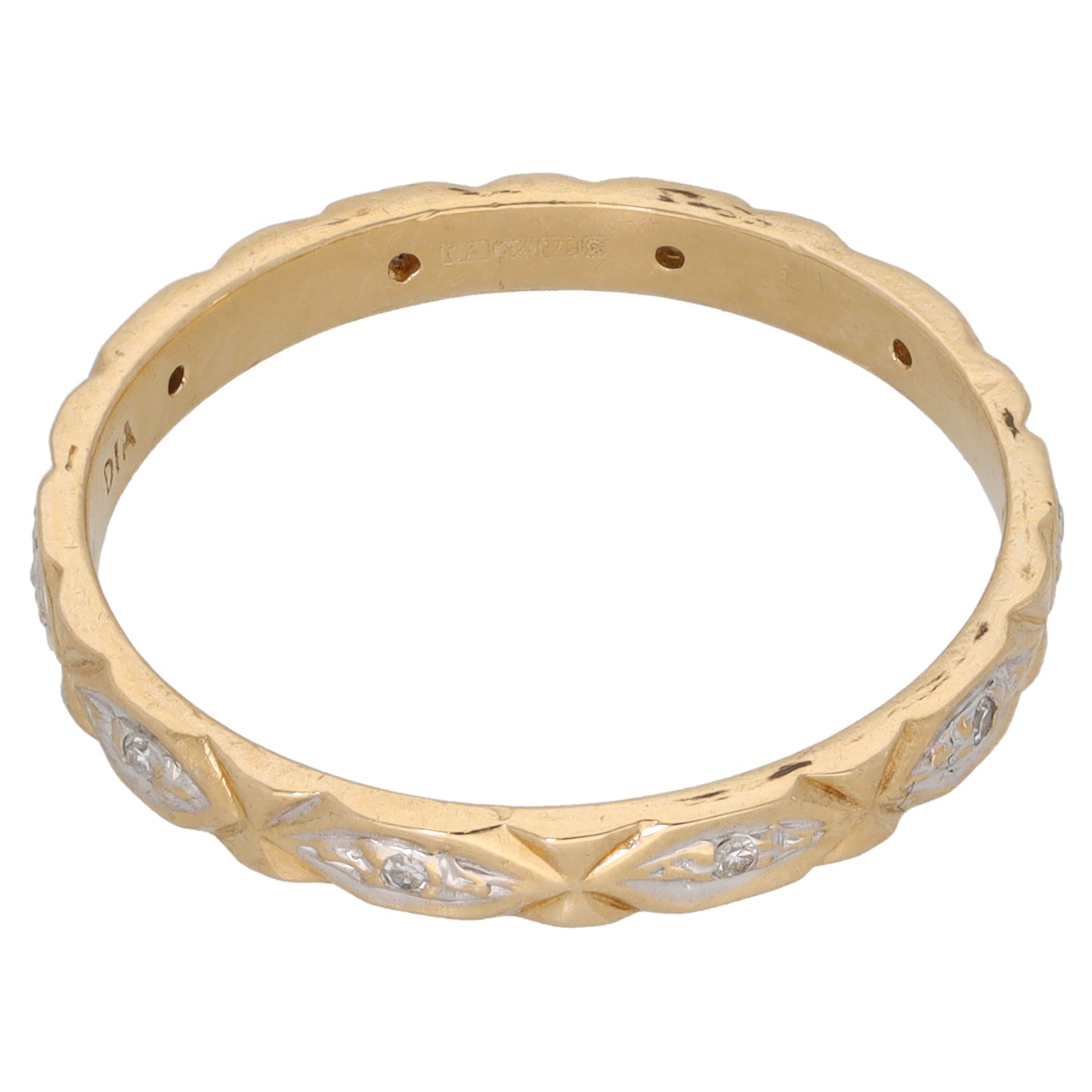 9ct Gold 0.045ct Diamond Eternity Ring Size U