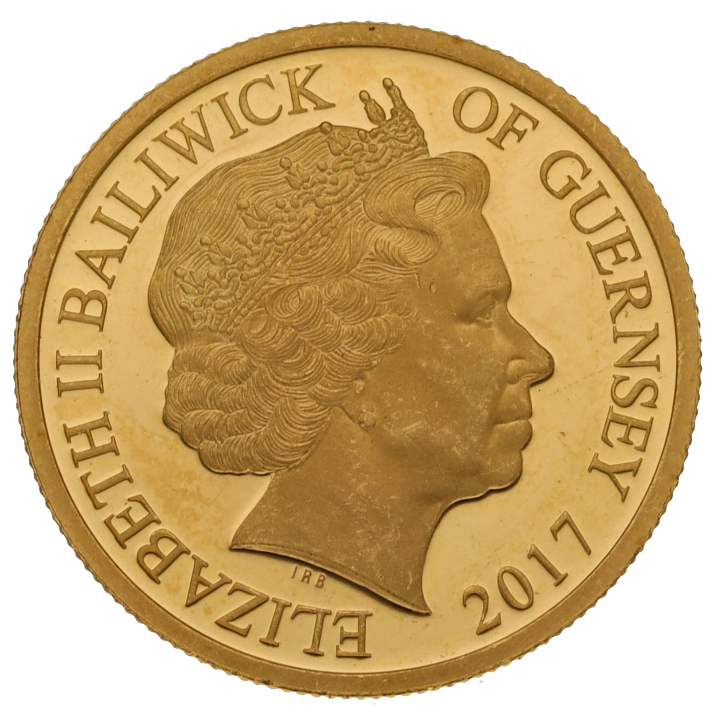 22ct Gold Queen Elizabeth II Sapphire Jubilee One Pound Coin 2017