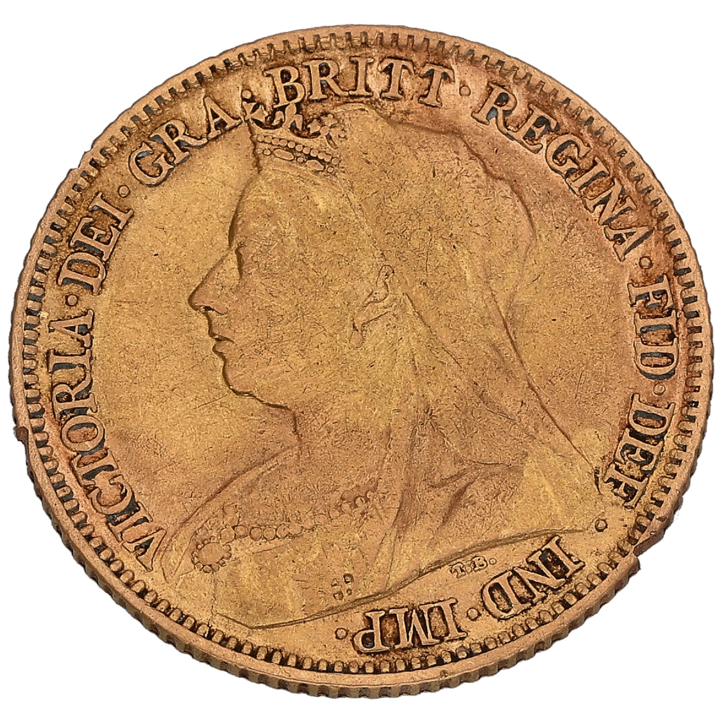 22ct Gold Queen Victoria Half Sovereign Coin 1896