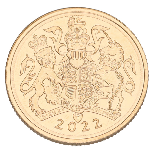 22ct Gold Queen Elizabeth II Full Sovereign Coin 2022