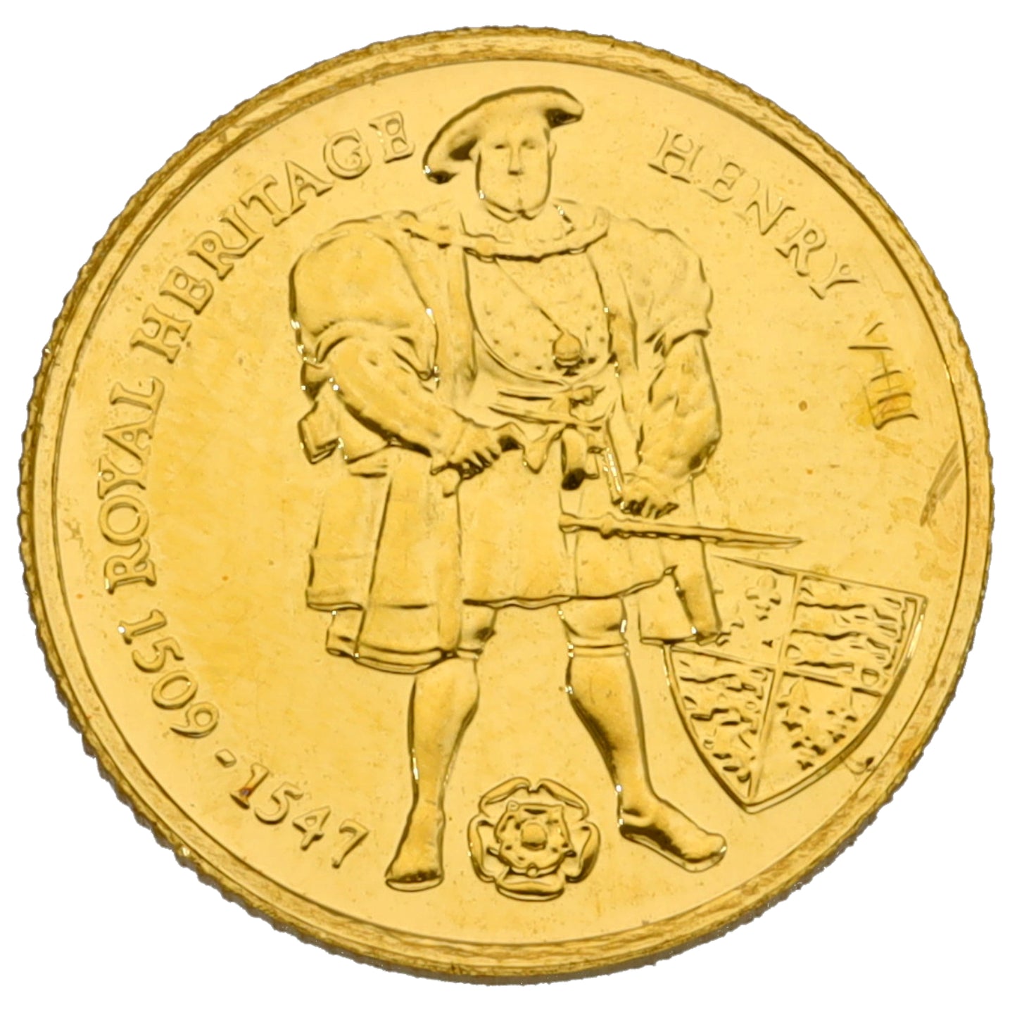 22ct Gold Royal Heritage Henry VIII Two Pounds Coin 1997