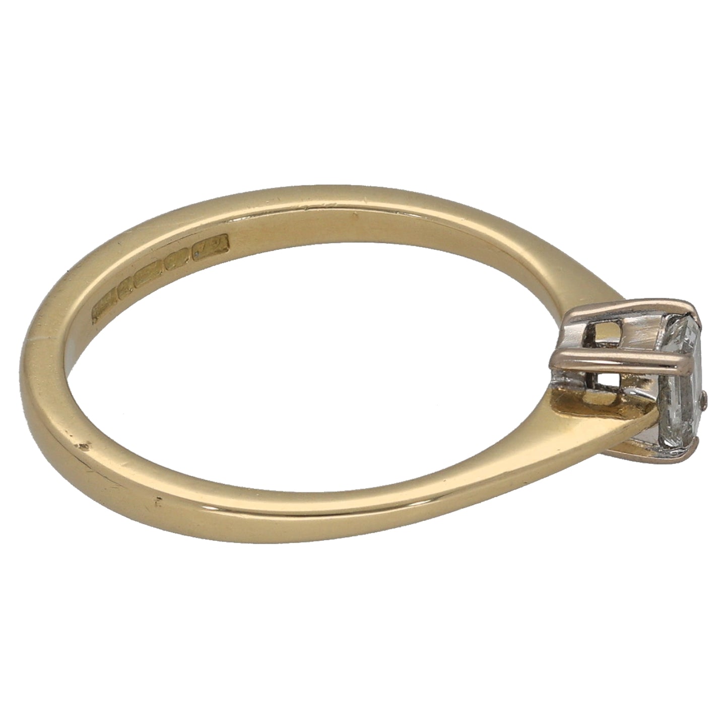 18ct Gold 0.25ct Diamond Solitaire Ring Size K