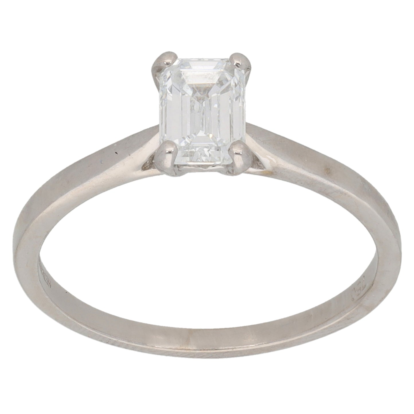 18ct White Gold 0.80ct Diamond Solitaire Ring Size O