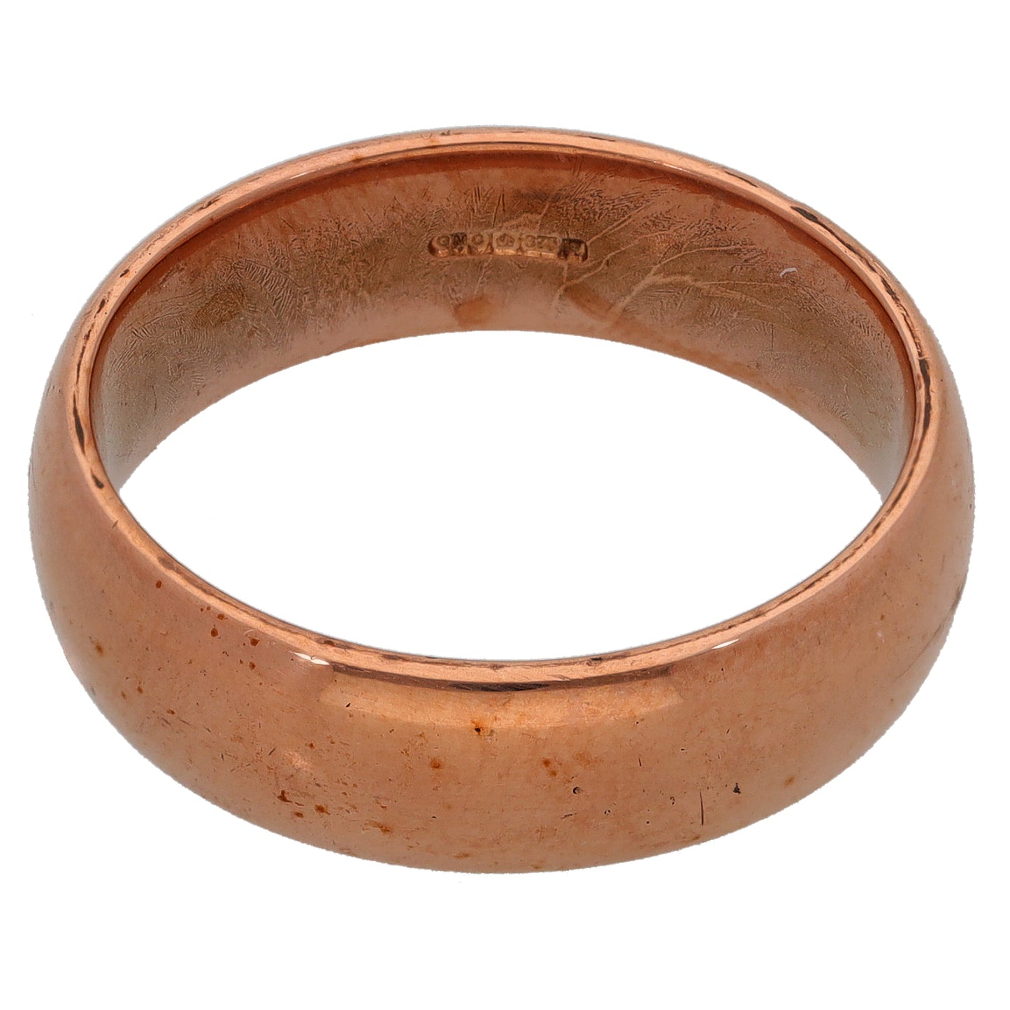 9ct Rose Gold Plain Wedding Ring Size R